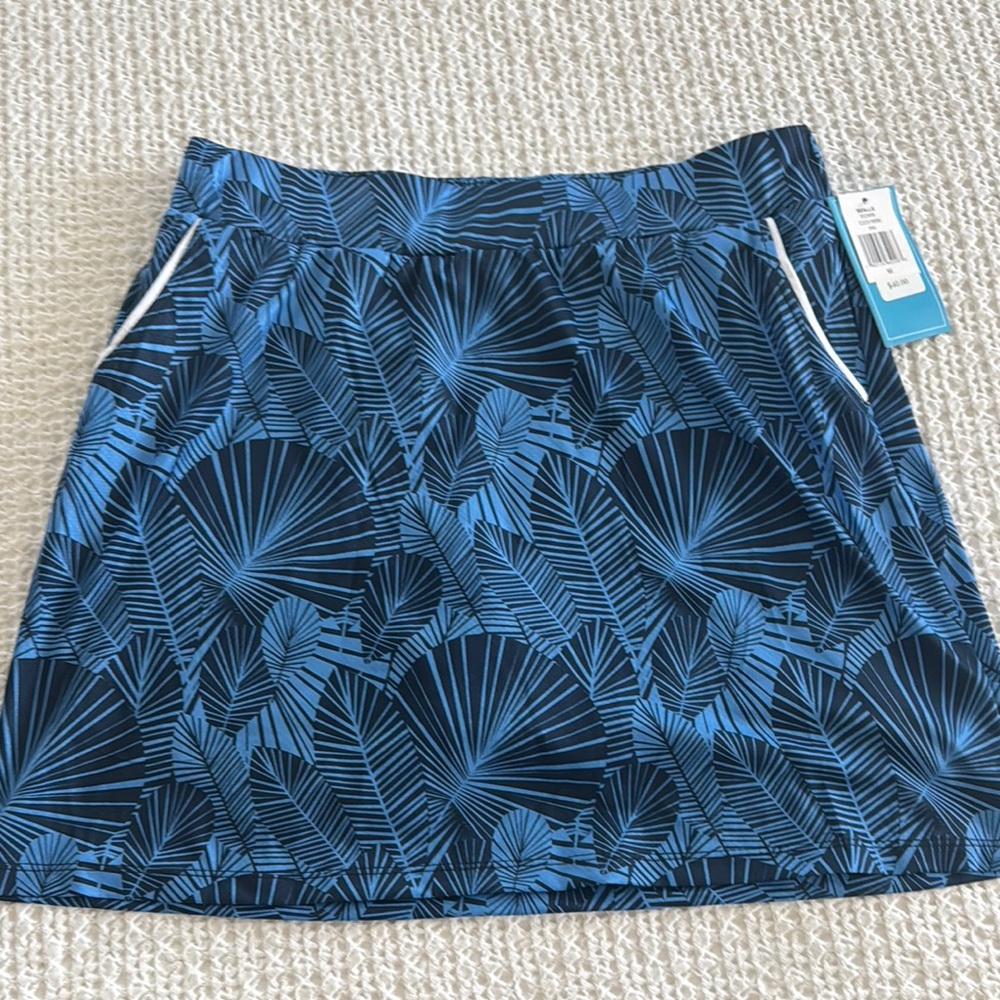 Blue A-line Mini Skorts for Casual Resort Wear